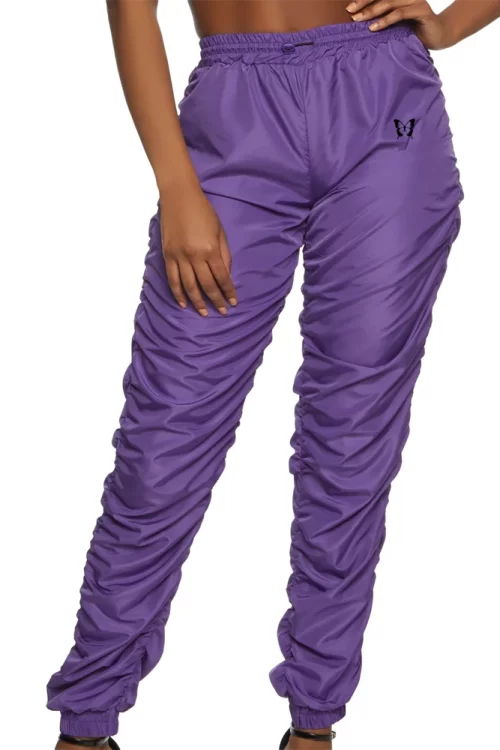 Whole Sale Stacked Sweatpants For Women Fashion Sporting Joggers With Slit Satin Ladies Stacked Pants